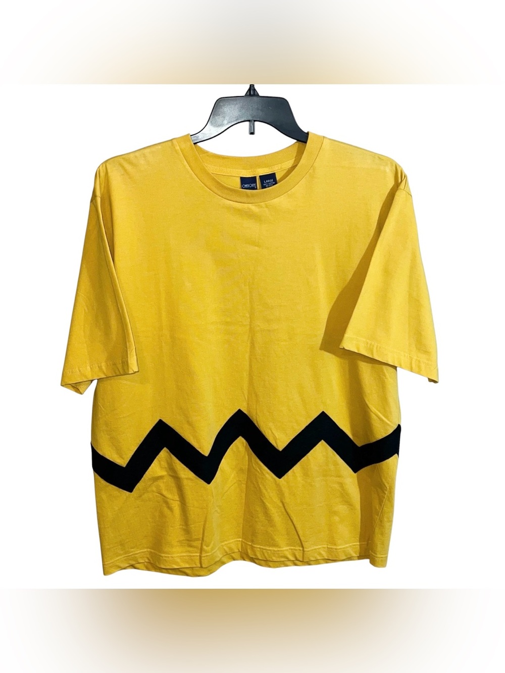 Cherokee Homemade Charlie Brown Inspired Short Sleeve Shirt Men’s L Yellow Black